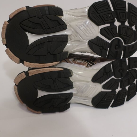 Womens Balenciaga White Taupe Gold Black Laced Grailed Runners Sneaker 8 - Picture 7 of 9